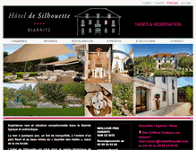 Tablet Screenshot of hotel-silhouette-biarritz.com